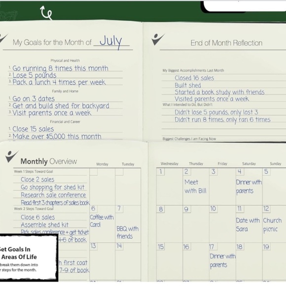 Weekly Planner 90-Day Guided Journal & Productivity Habit Tracker, Leather - Picture 4 of 5